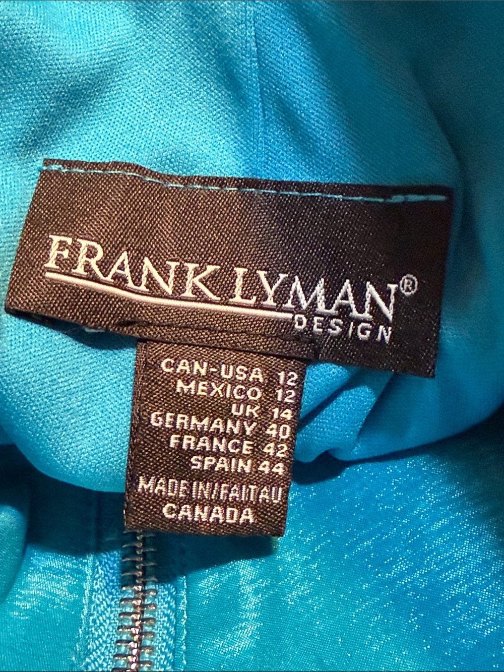 FRANK LYMAN Sleeveless “Lovely Dress” Front Zip Side Ruching - Picture 6 of 9